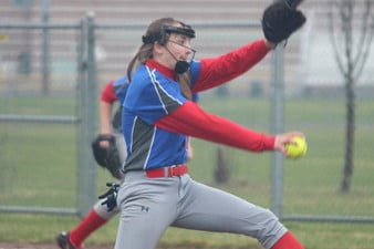 Pitcher throwing a ball